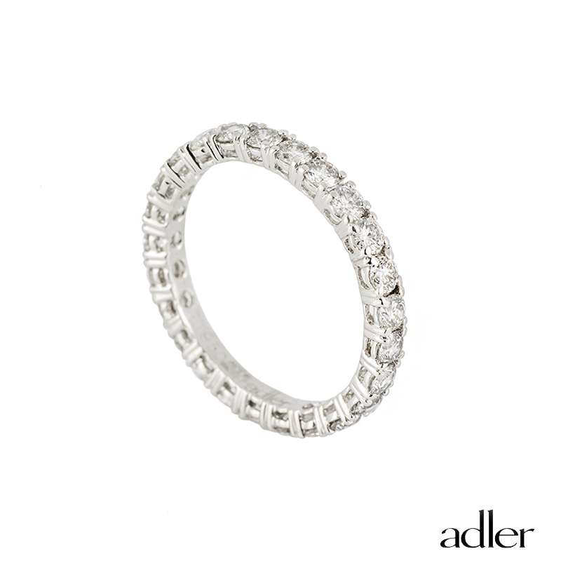 Adler Full Diamond Eternity Ring in Platinum 1.25ct | Rich Diamonds